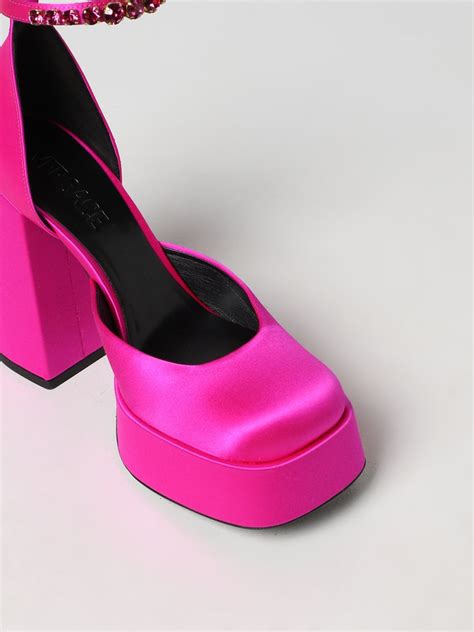 versace fuchsia heels|versace women's shoes.